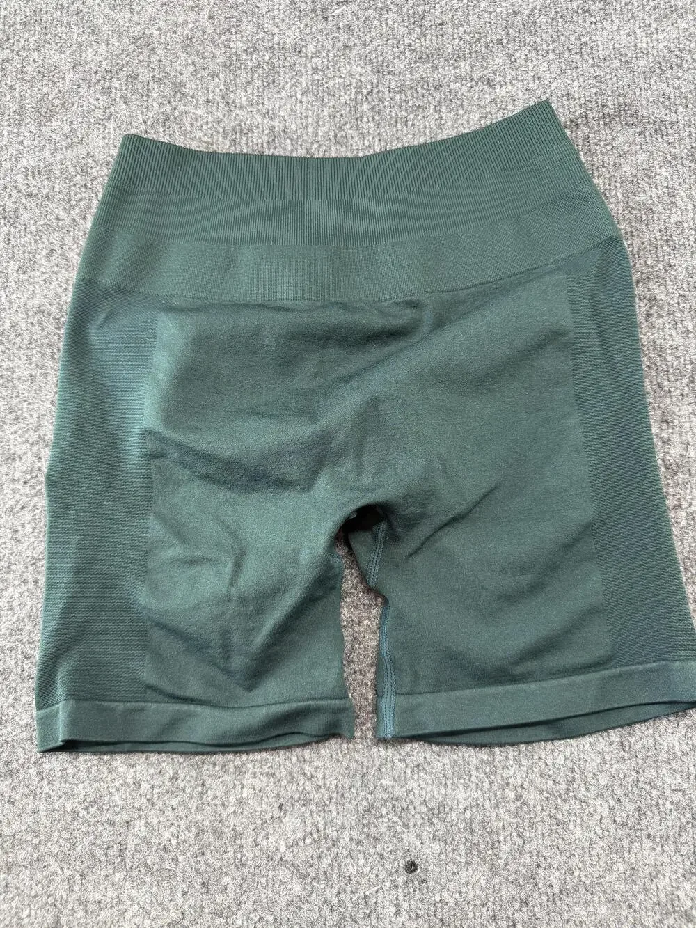AUROLA Biker Shorts Womens Small Green High Waist Seamless 5.5 Inseam Gym Yoga